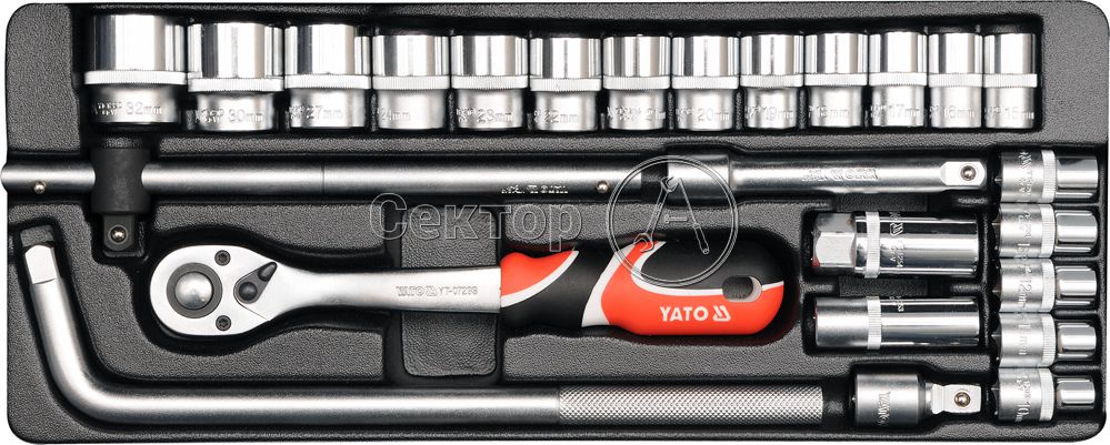 Набор головок 10 32. Набор торцевых головок Yato. Набор инструмента Yato 25 предметов 1/2" CRV В металлическом кейсе, yt-12671. Набор инструментов Yato yt-12671. Набор инструментов Yato-yt55292.